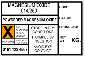 Hazardous Chemical Label